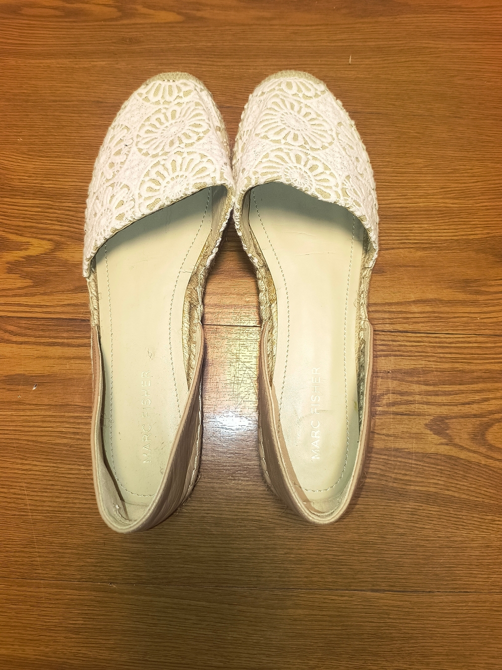 Marc Fisher Cream Espadrille Flats